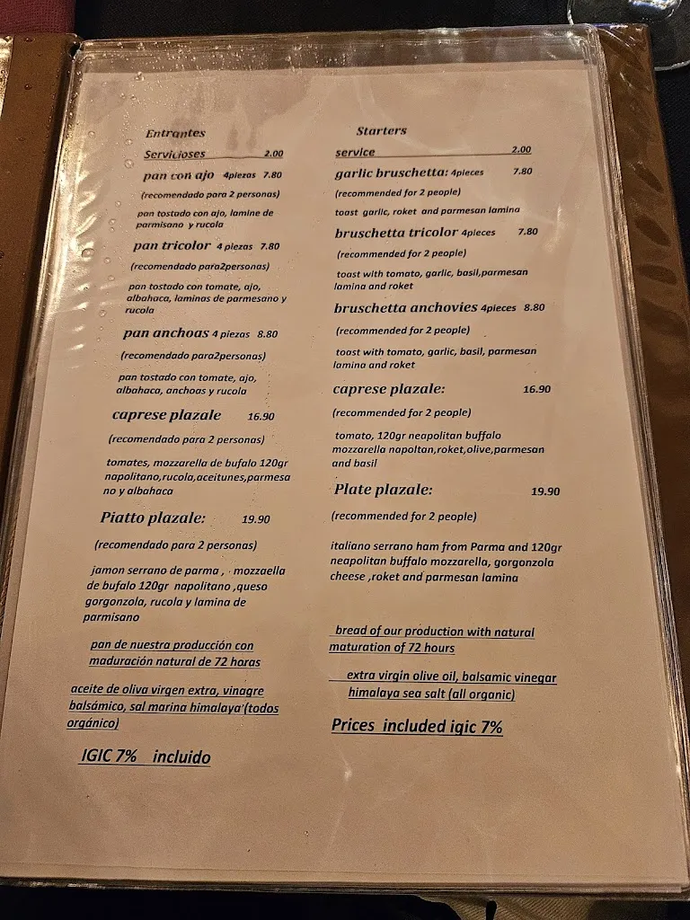 Menu_Plazale_Guía de Isora_immagine_3