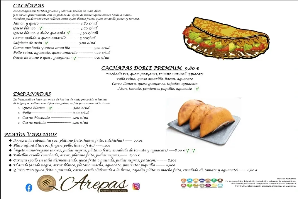 Menu_Restaurante Q'Arepas_Icod de los Vinos_image_1