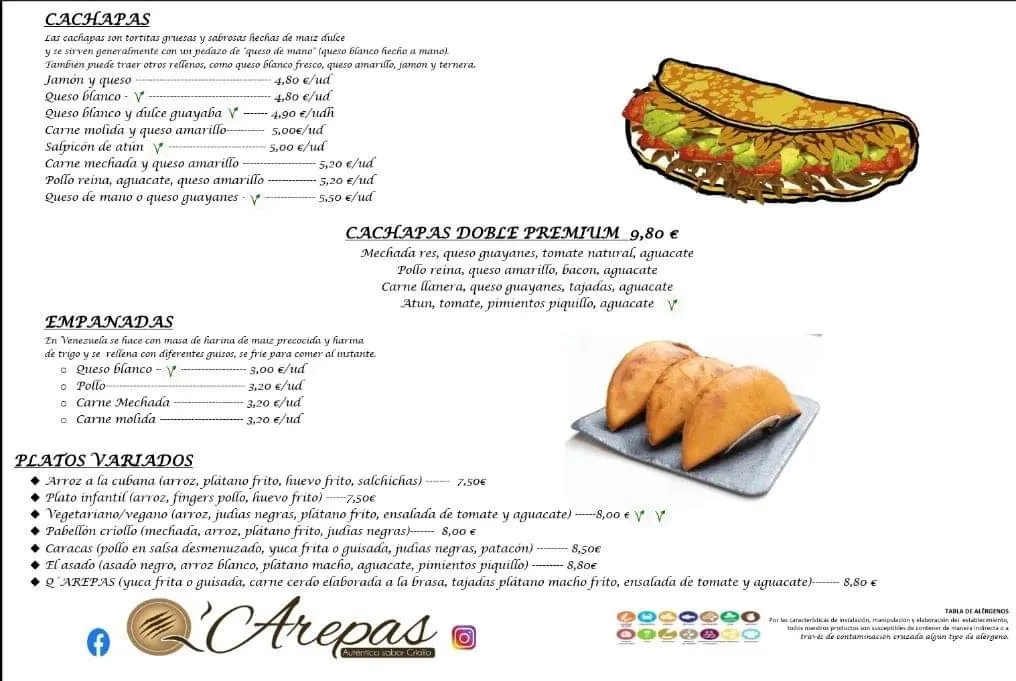 Menu_Restaurante Q'Arepas_Icod de los Vinos_image_3