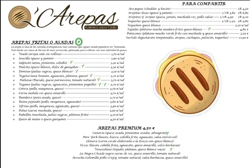 Menu_Restaurante Q'Arepas_Icod de los Vinos_image_4