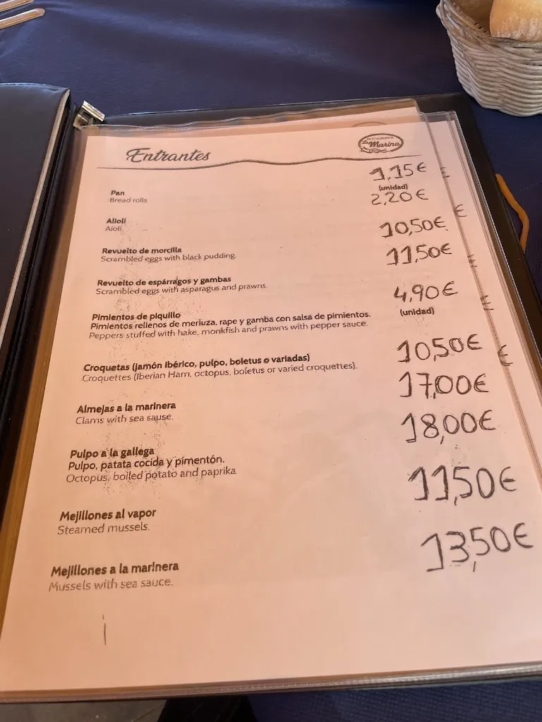 Menü_Restaurante La Marina_Villajoyosa/Vila Joiosa la_Bild_1