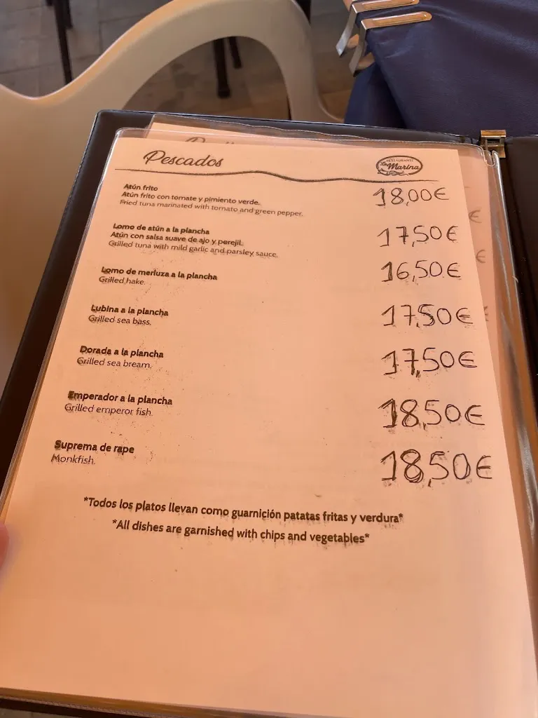 Menü_Restaurante La Marina_Villajoyosa/Vila Joiosa la_Bild_2