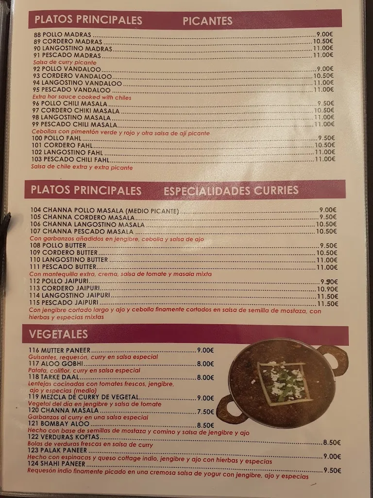 Menu_Taj Tandoori_Villajoyosa/Vila Joiosa la_immagine_3