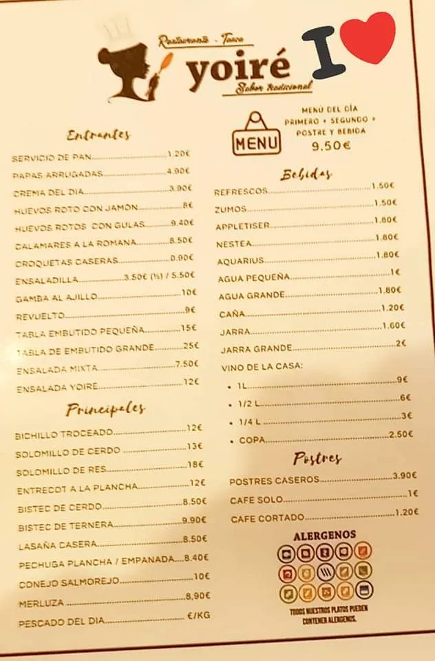 Menu_Tasca Restaurante Yoiré_Icod de los Vinos_image_1