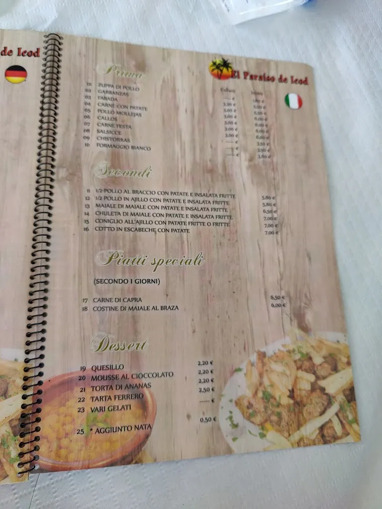 Menu_Restaurante El Paraiso_Icod de los Vinos_image_1