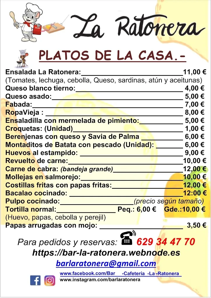 Menu_Bar-Cafetería La Ratonera_Icod de los Vinos_image_1