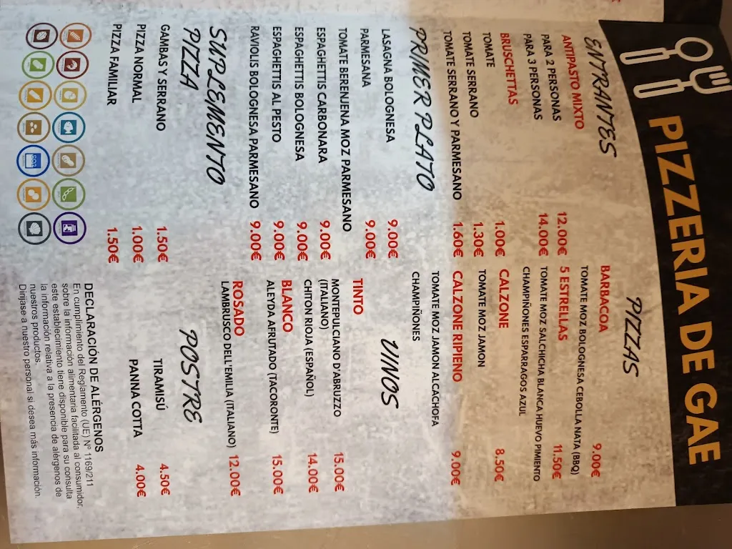 Menu_Pizzeria de Gae_Icod de los Vinos_image_1
