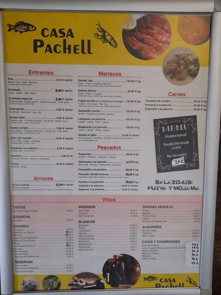 Menu_CASA PACHELL_Villajoyosa/Vila Joiosa la_immagine_3