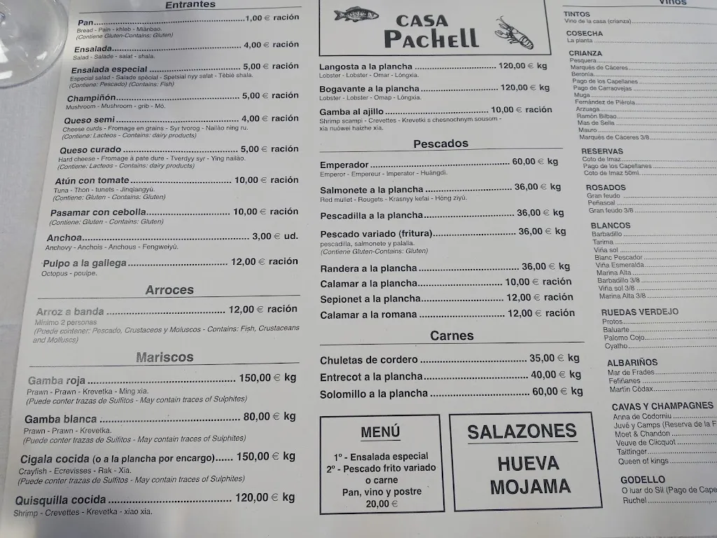 Menu_CASA PACHELL_Villajoyosa/Vila Joiosa la_immagine_4