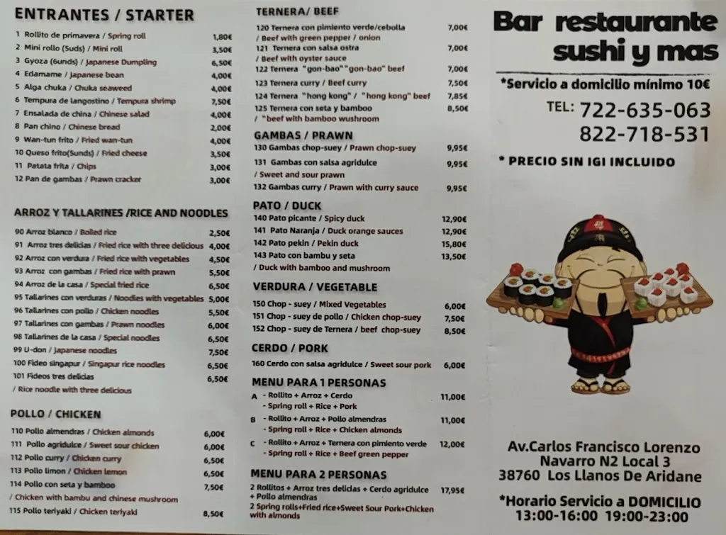 Menu_Restaurante Sushi Y Mas_Llanos de Aridane Los_immagine_2