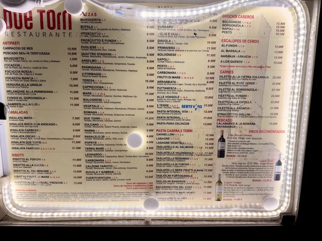 Menu_Restaurante Cantina Due Torri_Llanos de Aridane Los_image_1