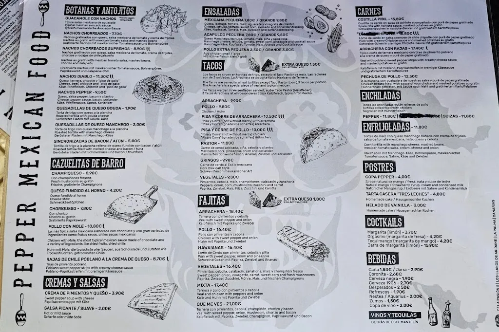 Menu_Restaurante Pepper Mexican Food_Llanos de Aridane Los_image_1
