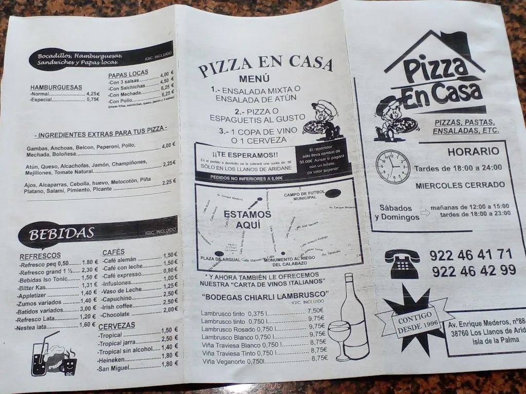 Menu_Restaurante Pizza En Casa_Llanos de Aridane Los_image_1