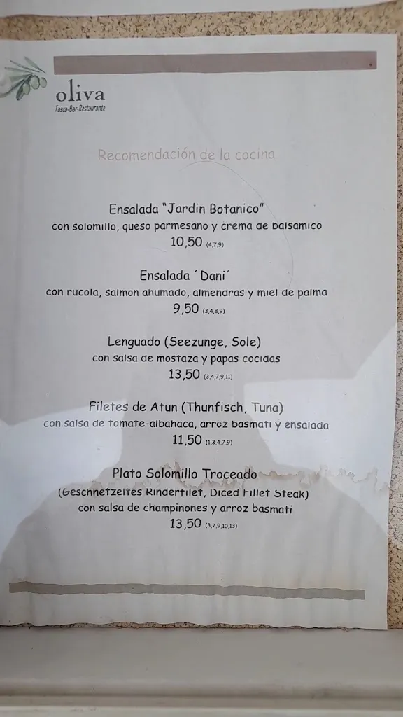 Menu_Restaurante Oliva_Puerto de la Cruz_image_1