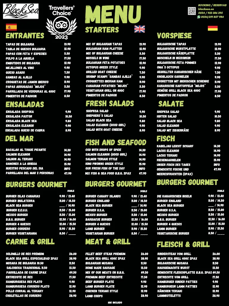 Menu_Black Sea Restaurant & Burguers Gourmet_Puerto de la Cruz_image_1