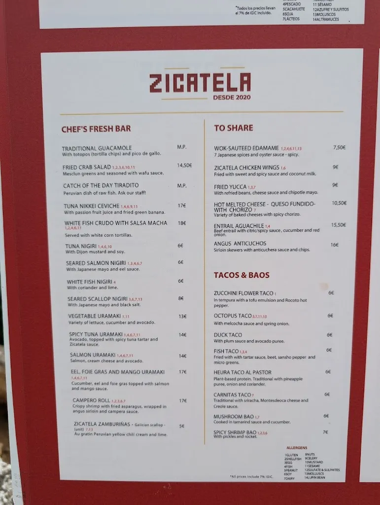 Menu_Zicatela Restaurant & Cocktail Bar_Puerto de la Cruz_image_2
