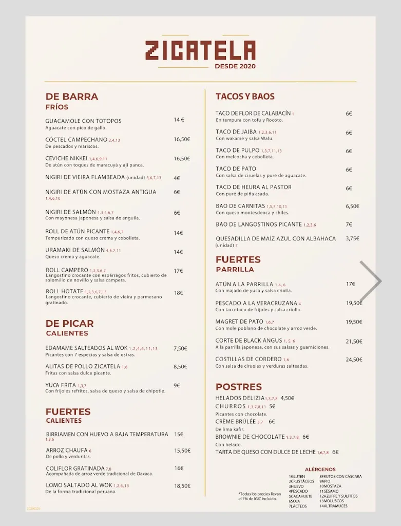 Menu_Zicatela Restaurant & Cocktail Bar_Puerto de la Cruz_image_3