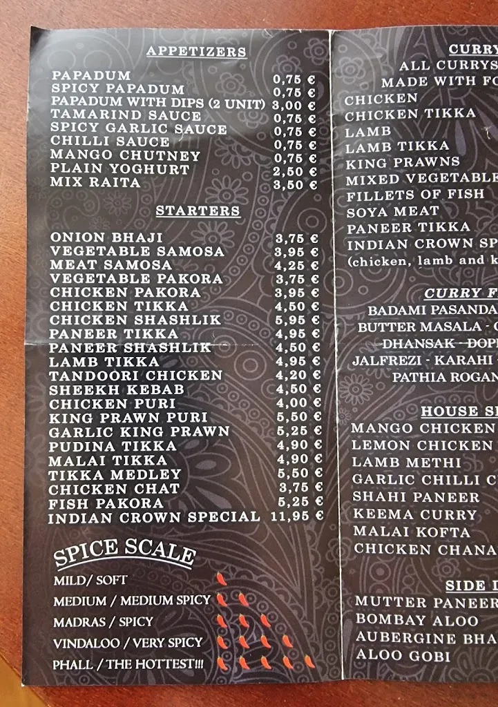 Menu_Indian Crown_Puerto de la Cruz_image_2