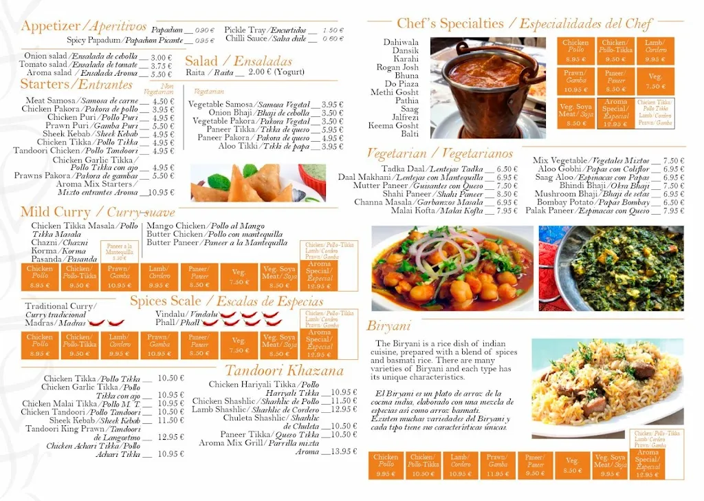 Menu_Restaurante Aromas de la India_Puerto de la Cruz_image_1