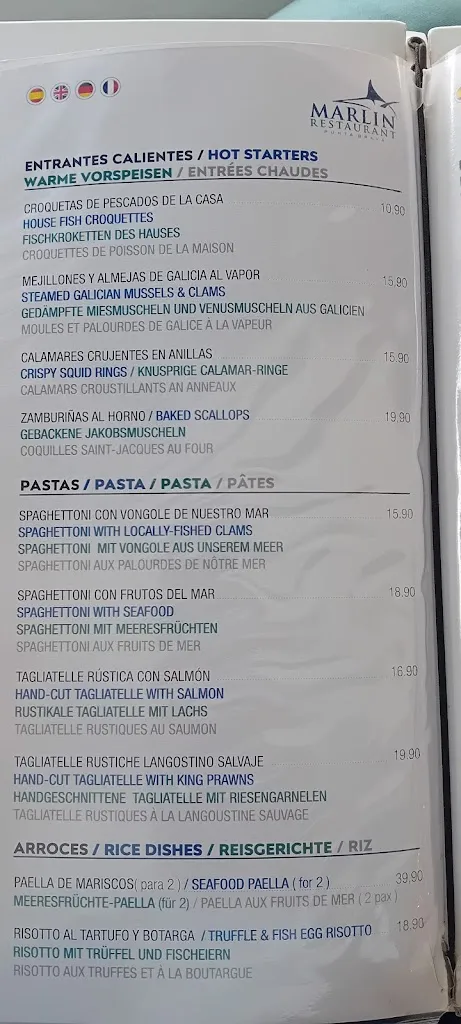 Menu_Marlin Restaurant_Puerto de la Cruz_image_1