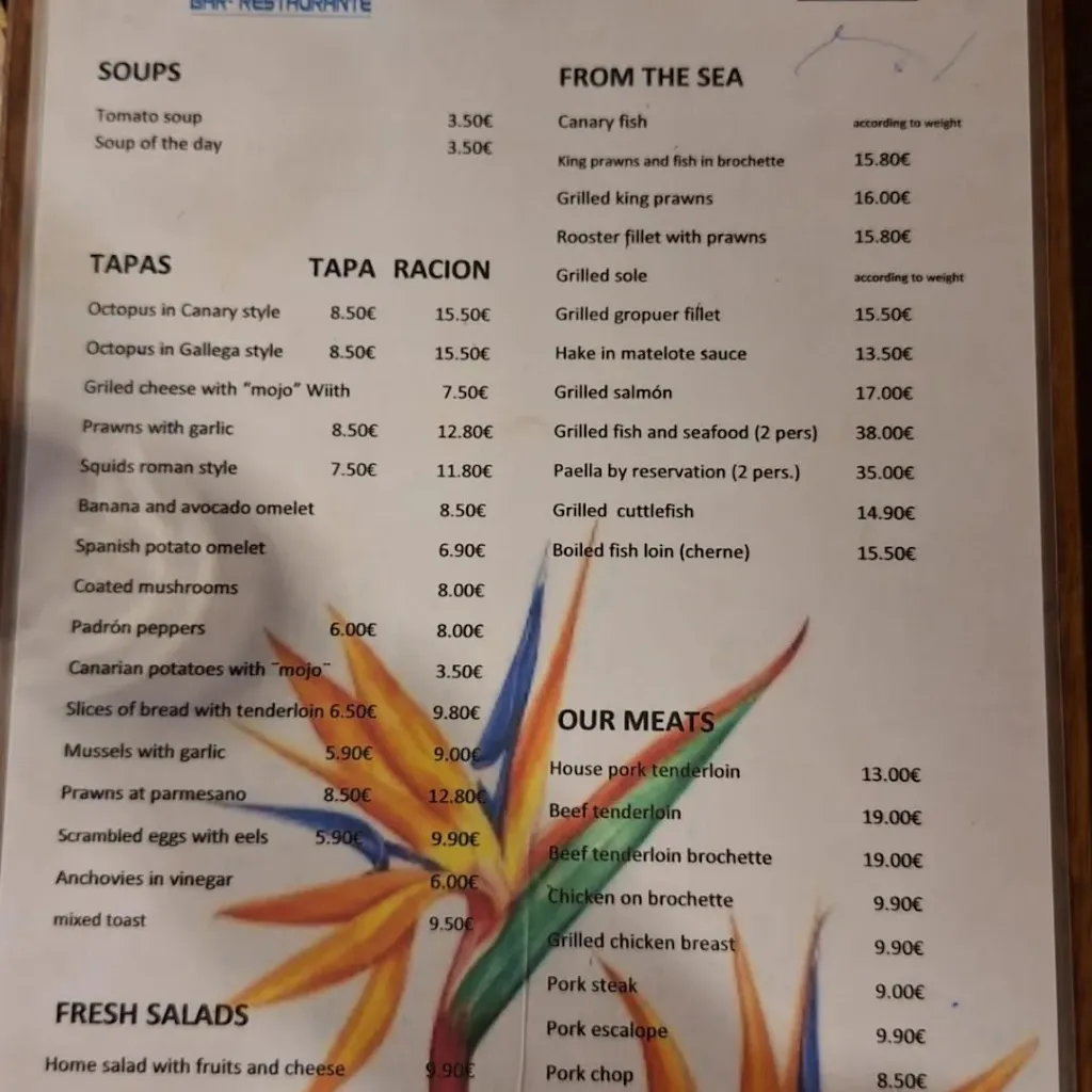 Menu_Bar Punta Brava_Puerto de la Cruz_image_2