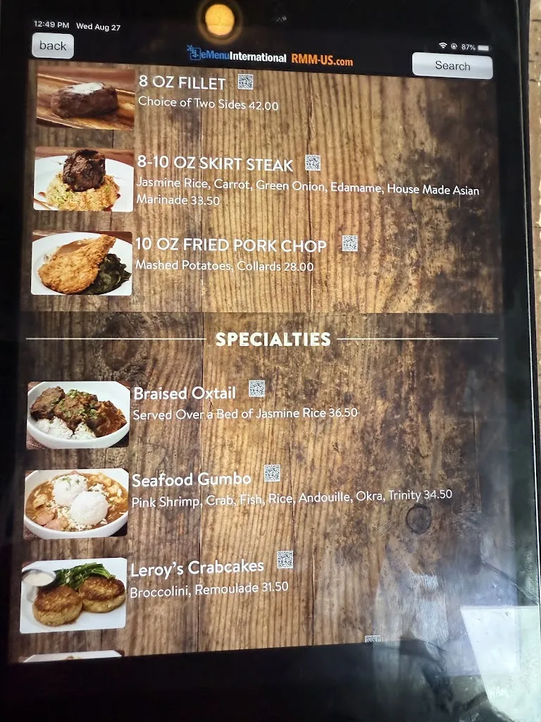 Menu_Leroy's Southern Kitchen & Bar_Puntagorda_image_2