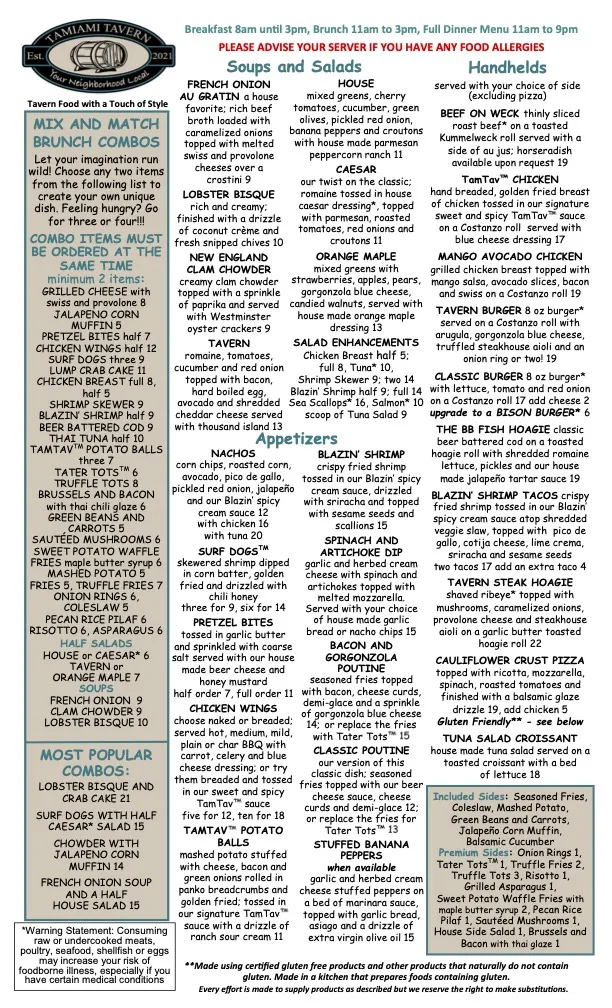 Menü_Tamiami Tavern_Puntagorda_Bild_2