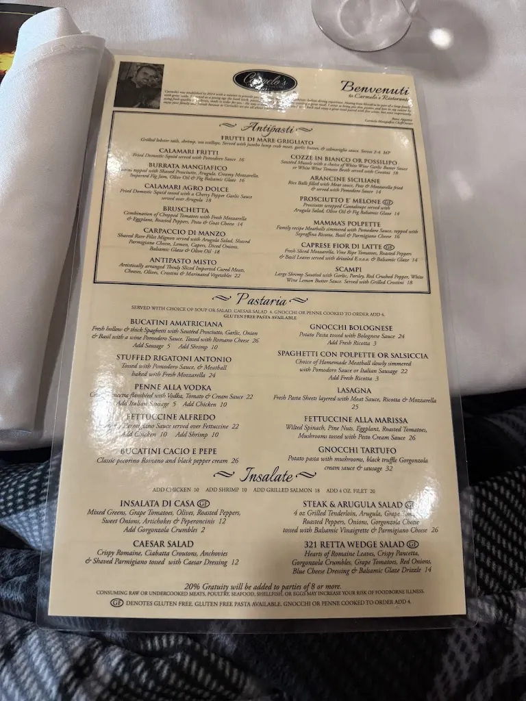 Menu_Carmelo's Italian Ristorante_Puntagorda_image_3