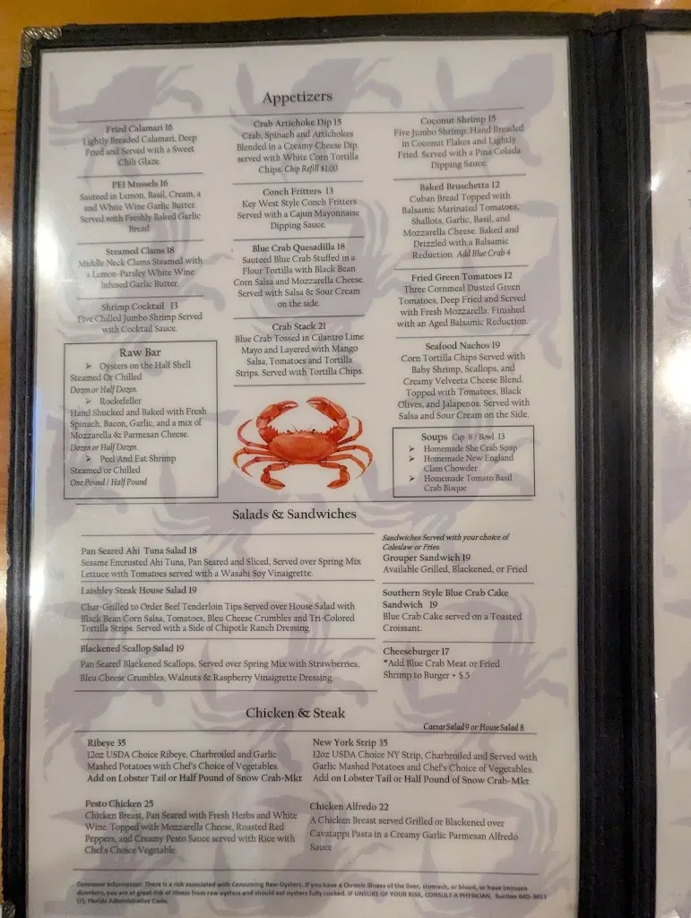 Menu_Laishley Crab House_Puntagorda_image_4