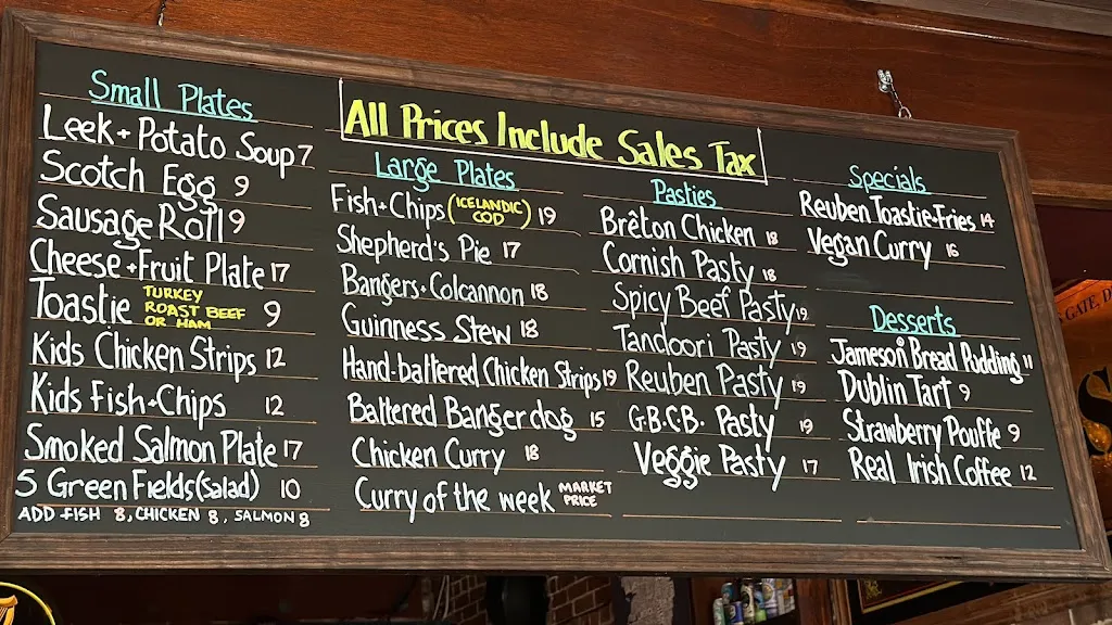 Menu_Celtic Ray Public House_Puntagorda_image_4