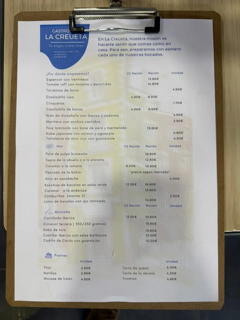 Menu_Cafe Bar La Creueta_Villajoyosa/Vila Joiosa la_image_4