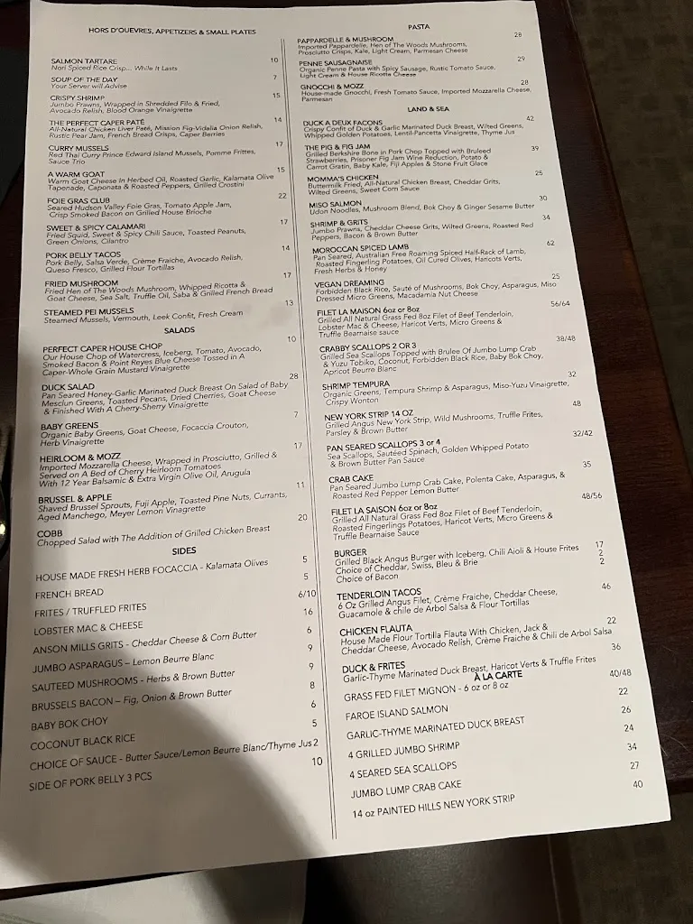 Menu_The Perfect Caper_Puntagorda_image_3