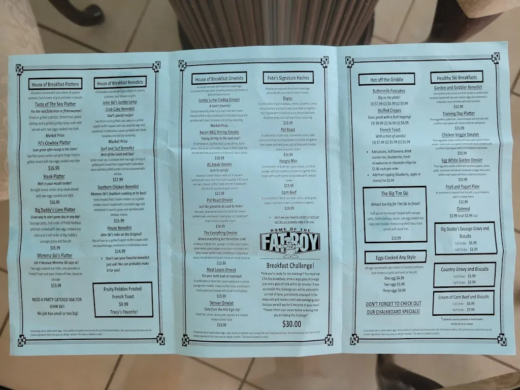 Menu_John Ski's House of Breakfast & Lunch_Puntagorda_immagine_2