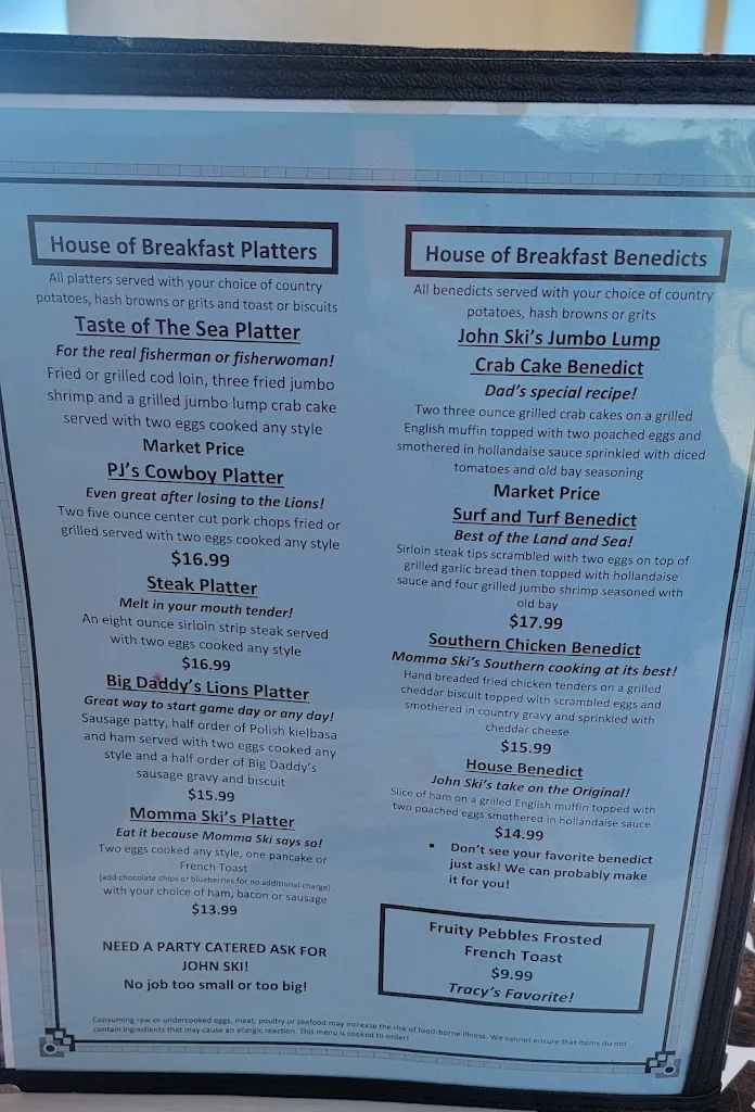 Menu_John Ski's House of Breakfast & Lunch_Puntagorda_immagine_3