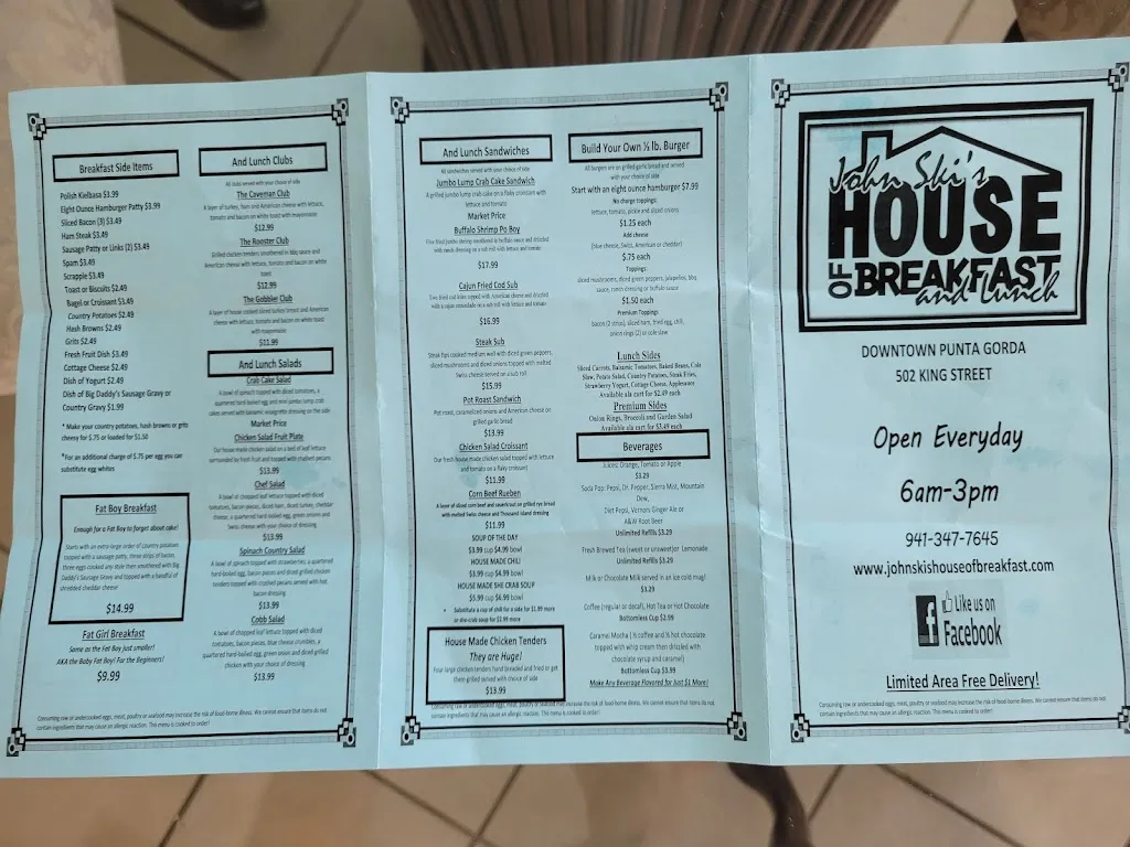 Menu_John Ski's House of Breakfast & Lunch_Puntagorda_immagine_4
