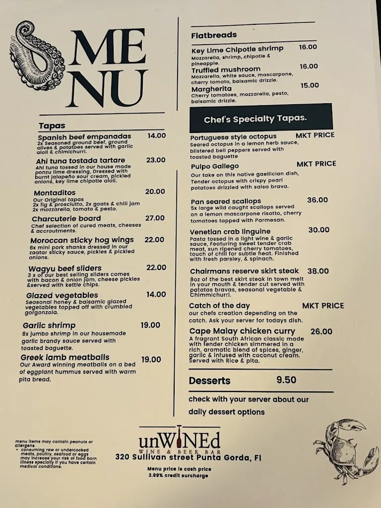 Menu_Unwined Punta Gorda_Puntagorda_image_2