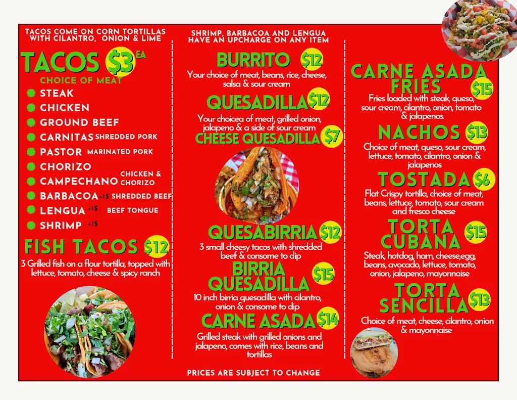 Menu_El Guero Tacos Punta Gorda_Puntagorda_image_1