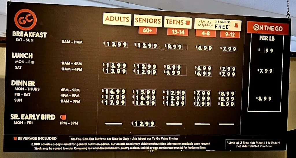 Menu_Golden Corral Buffet & Grill_Puntagorda_image_1