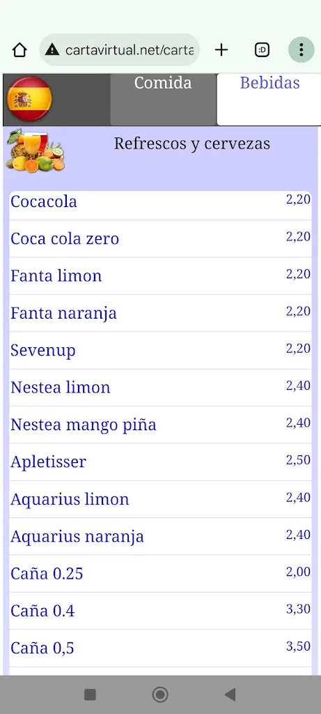 Menu_Restaurante San Andrés_San Andrés y Sauces_image_2