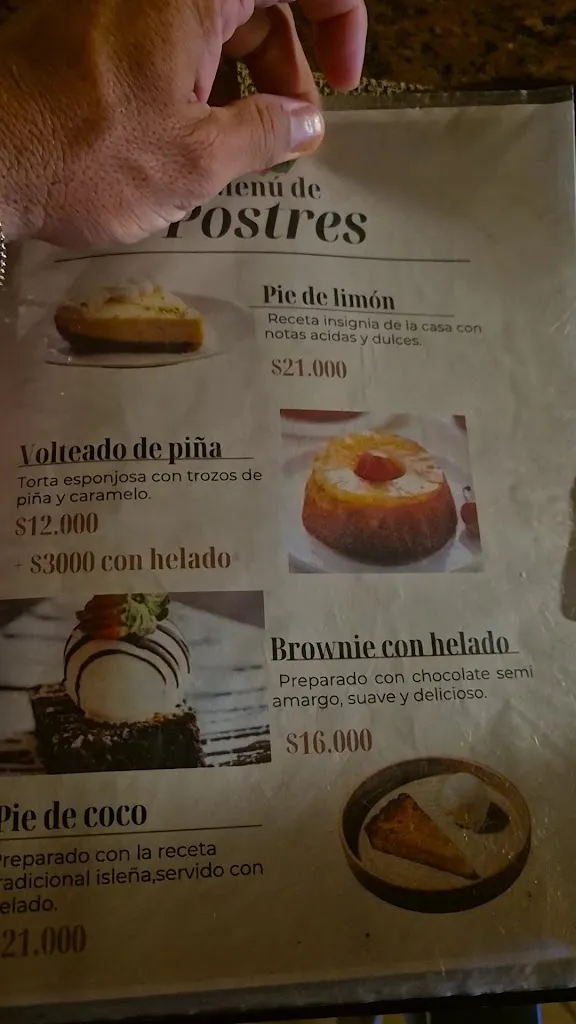 Menu_The Islander_San Andrés y Sauces_image_1