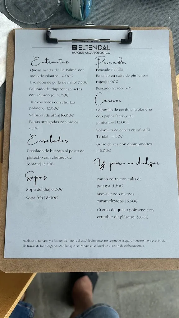 Menu_Restaurante Gastrobar El Tendal_San Andrés y Sauces_image_1