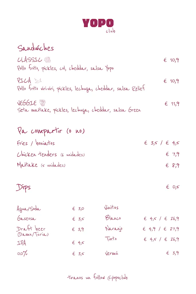 Menu_Yopo Club_San Andrés y Sauces_immagine_1