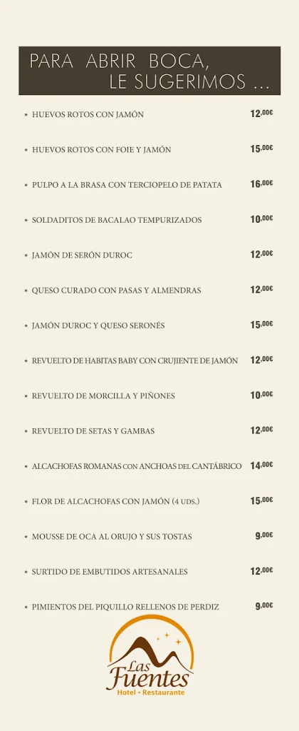 Menu_Hotel-Restaurante Las Fuentes_Bacares_image_2