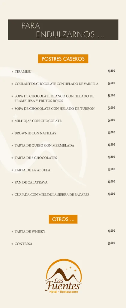Menu_Hotel-Restaurante Las Fuentes_Bacares_image_3