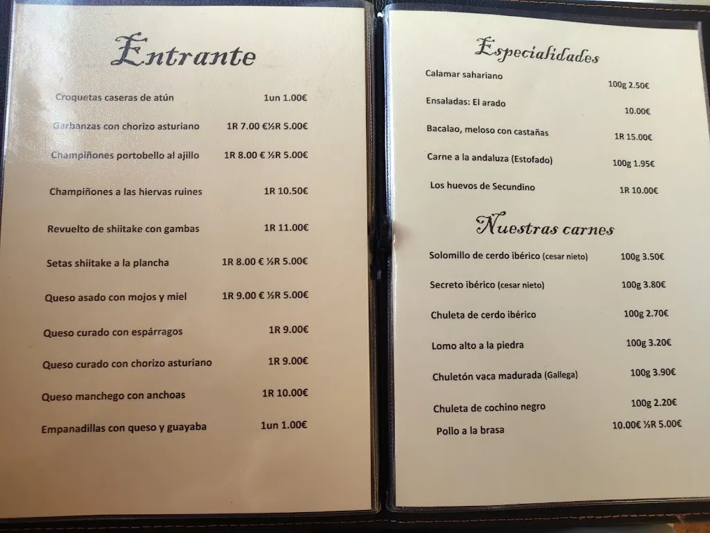 Menu_Restaurante El Arado_San Juan de la Rambla_image_1