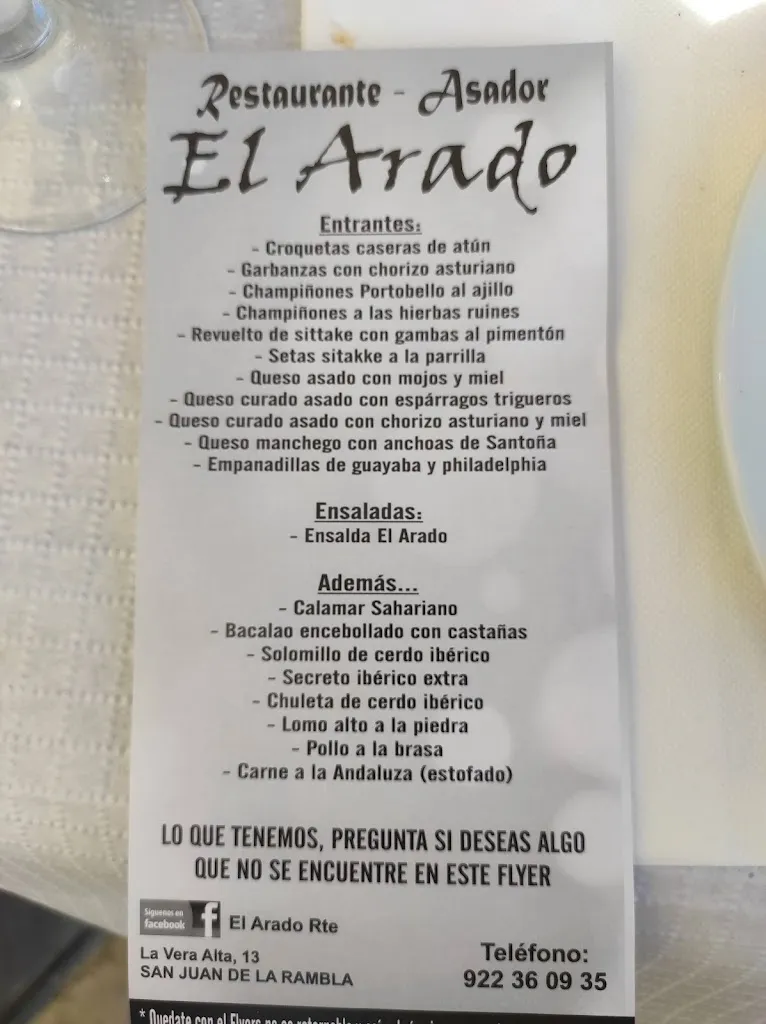 Menu_Restaurante El Arado_San Juan de la Rambla_image_2