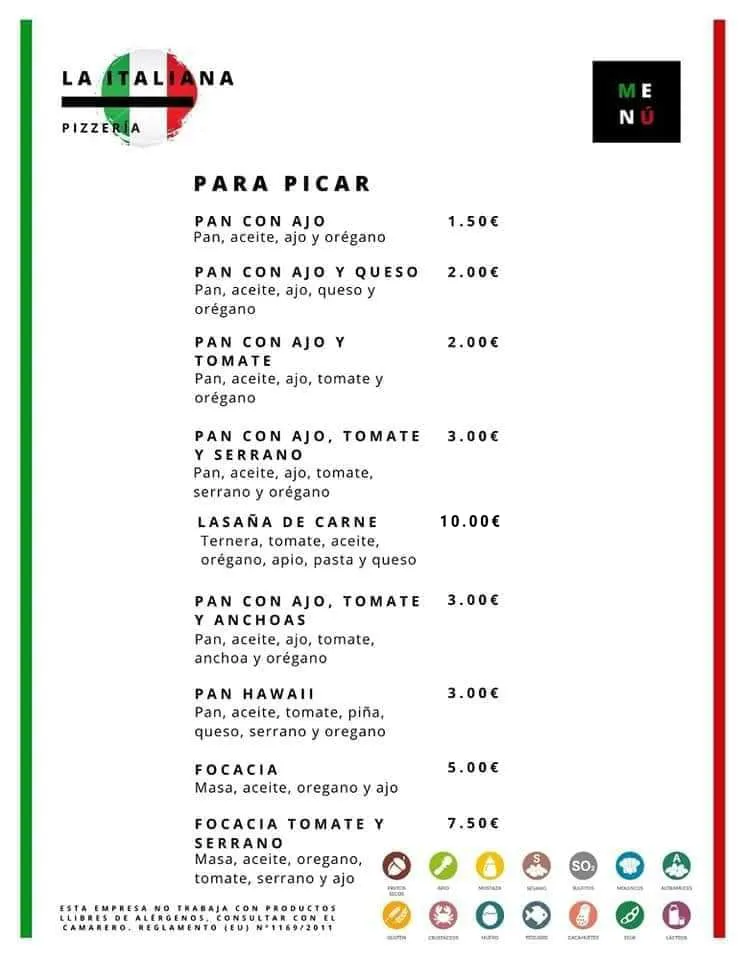 Menu_Pizzería La Italiana_San Juan de la Rambla_image_3
