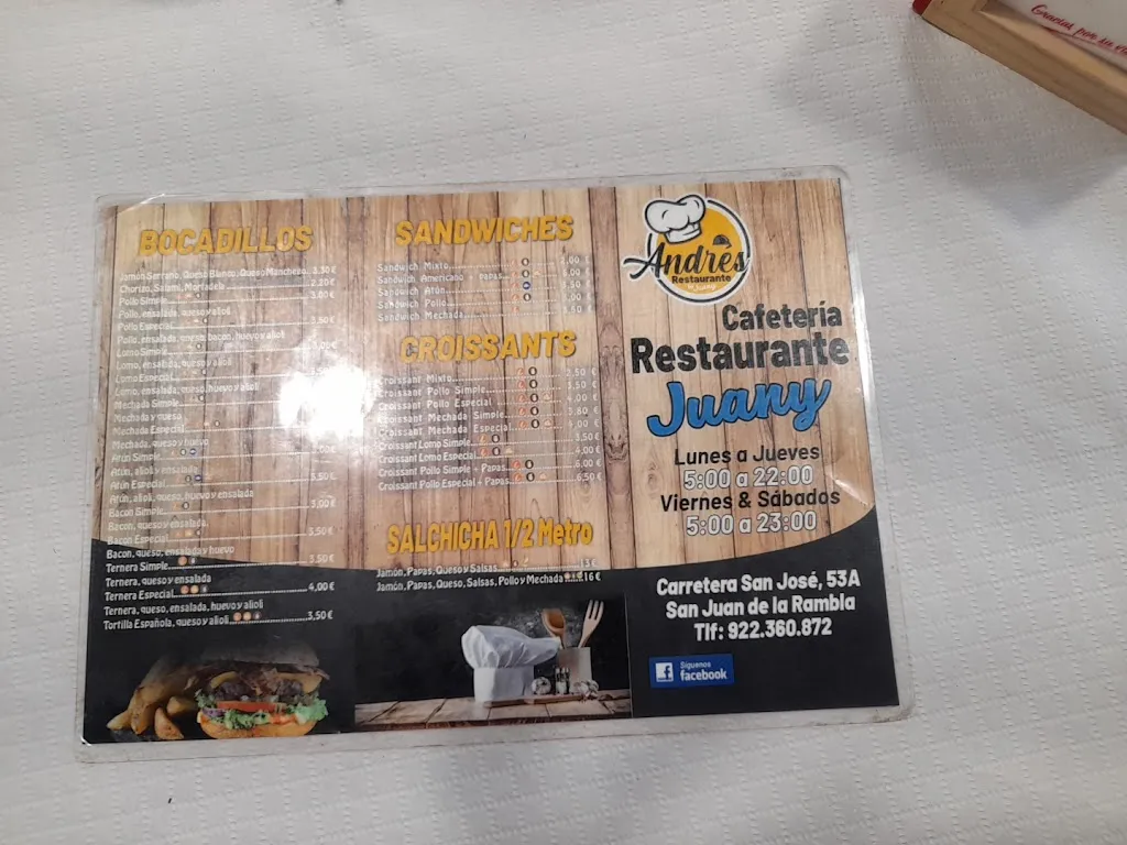 Menu_Bar Andrés - Loterías_San Juan de la Rambla_image_1