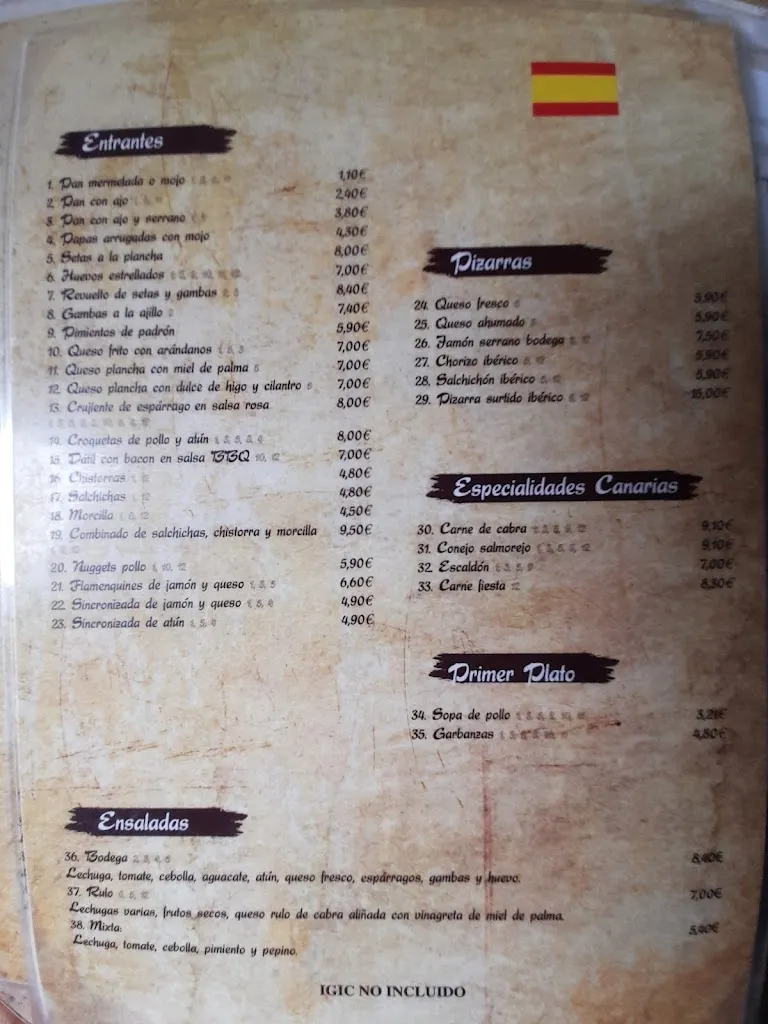 Menu_La Bodega de San Miguel_San Miguel De Abona_image_3