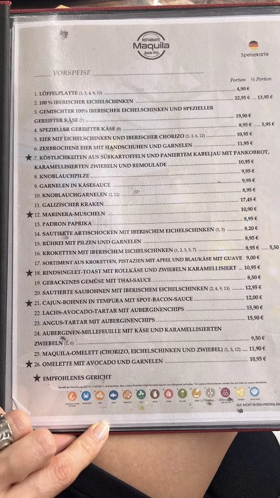 Menu_Restaurante Maquila_San Cristóbal de La Laguna_immagine_1